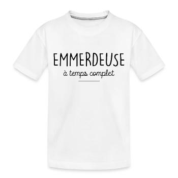 emmerdeuse a temps complet - T-shirt bio Premium Enfant - blanc - Devant