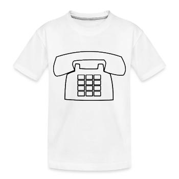 téléphone téléphone mobile retro10 radio téléphone mobile - T-shirt bio Premium Enfant - blanc - Devant