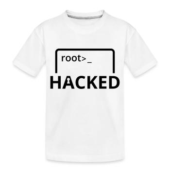 Hacked hacker computer scientist computer programmer - Kids' Premium Organic T-Shirt - white - Front