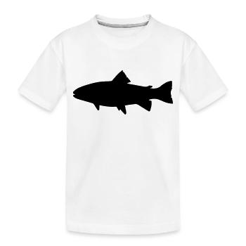 Fisch - Kinder Premium Bio T-Shirt - Weiß - Vorne