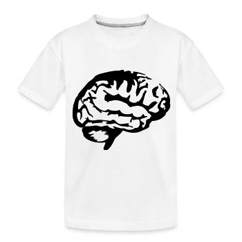 Brain_silhouette - Kinder Premium Bio T-Shirt - Weiß - Vorne