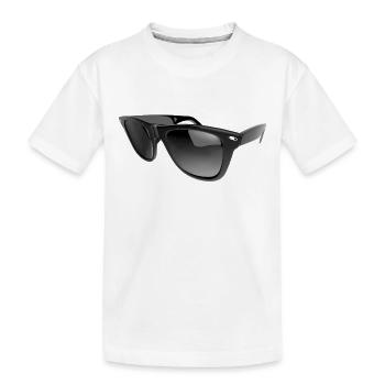 Lunettes de soleil - T-shirt bio Premium Enfant - blanc - Devant