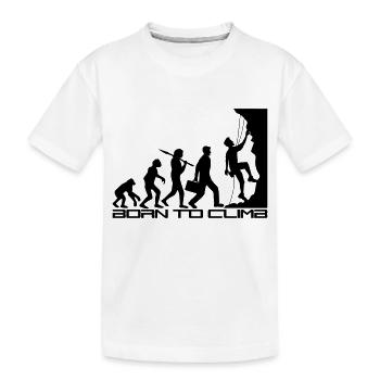 né pour gravir l'évolution évolution née raide - T-shirt bio Premium Enfant - blanc - Devant