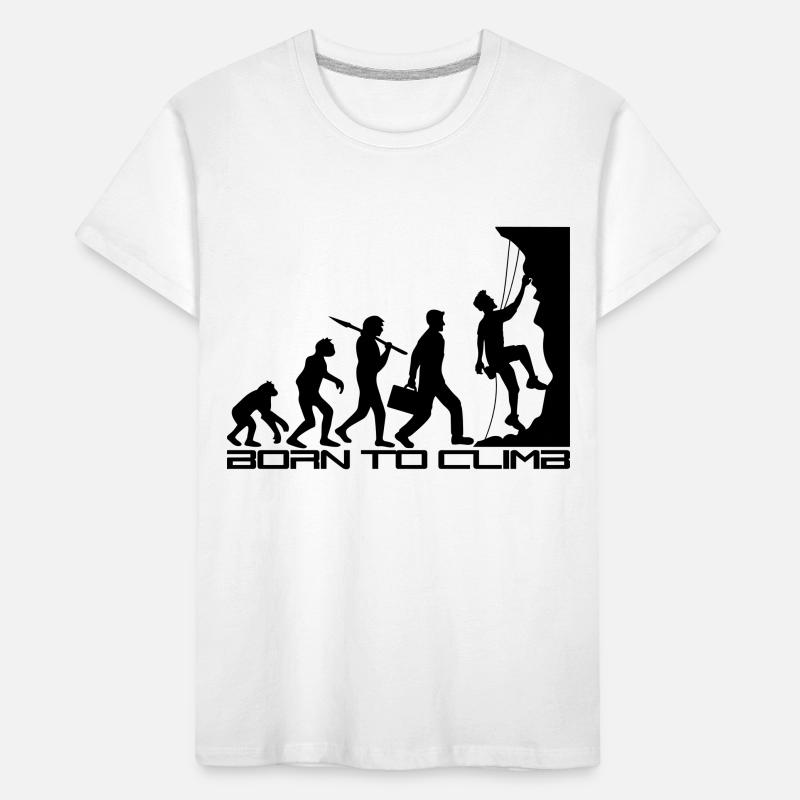 né pour gravir l'évolution évolution née raide T-shirt bio Premium Enfant