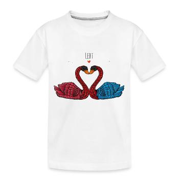 Verliebte Schwäne - Die Hüter von Orbis - Kinder Premium Bio T-Shirt - Weiß - Vorne