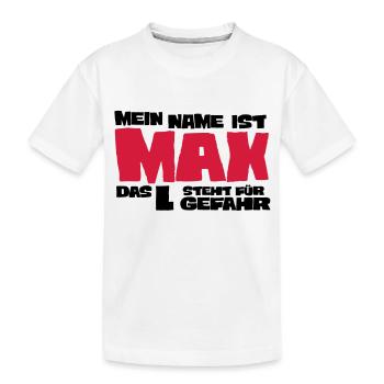 max - Kinder Premium Bio T-Shirt - Weiß - Vorne