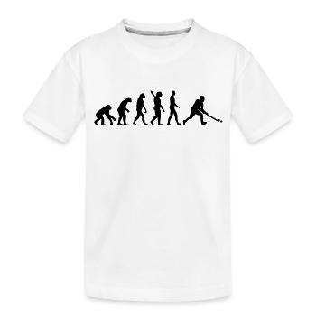 Field hockey - Kids' Premium Organic T-Shirt - white - Front