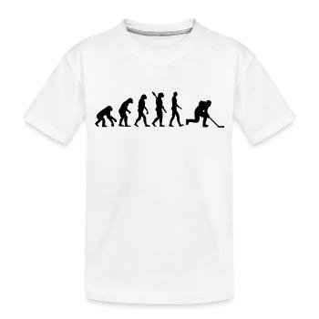Evolution Eishockey - Kinder Premium Bio T-Shirt - Weiß - Vorne