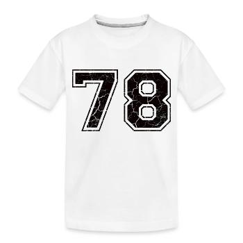 Zahl 78 im Vintage-Shabby-Chic - Kinder Premium Bio T-Shirt - Weiß - Vorne