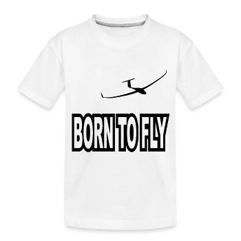 né pour voler - T-shirt bio Premium Enfant - blanc - Devant
