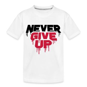gouttes de graffiti rouge spray persévère cool jamais - T-shirt bio Premium Enfant - blanc - Devant
