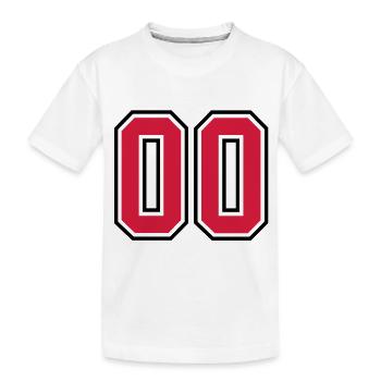 00 sports jersey football number - Kinder Premium Bio T-Shirt - Weiß - Vorne
