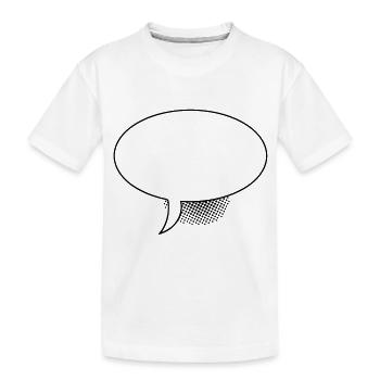 Sprechblase Oval - Kids' Premium Organic T-Shirt - white - Front