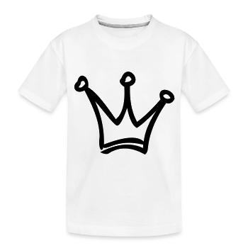 krone - Kinder Premium Bio T-Shirt - Weiß - Vorne