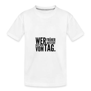 schwarzer Humor lustig Witz böse Spruch Geschenk - Kinder Premium Bio T-Shirt - Weiß - Vorne
