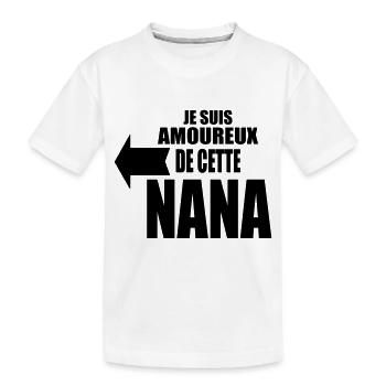 je suis amoureux de cette nana - T-shirt bio Premium Enfant - blanc - Devant