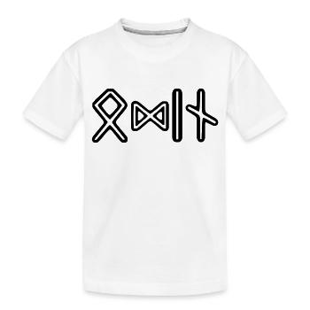 Wikinger Odin - Kinder Premium Bio T-Shirt - Weiß - Vorne