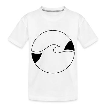 Wave - Kids' Premium Organic T-Shirt - white - Front