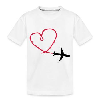 Plane Heart - T-shirt bio Premium Enfant - blanc - Devant