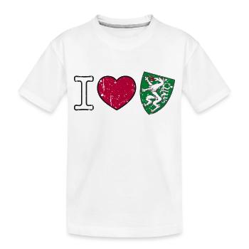 I love Steiermark Wappen Steirisch Geschenk - Kinder Premium Bio T-Shirt - Weiß - Vorne