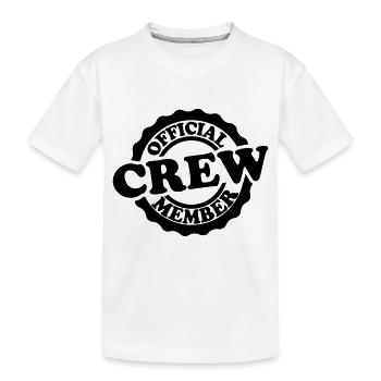 Cooler Official Crew Member Stamp (Cachet du membre de texte officiel de l’équipage Cooler) - T-shirt bio Premium Enfant - blanc - Devant