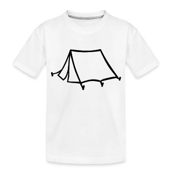 Zelt - Kinder Premium Bio T-Shirt - Weiß - Vorne