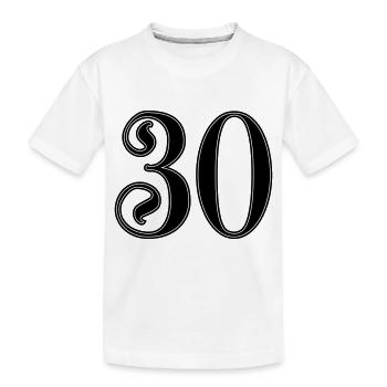 30 Jahre Jubiläum - Kinder Premium Bio T-Shirt - Weiß - Vorne