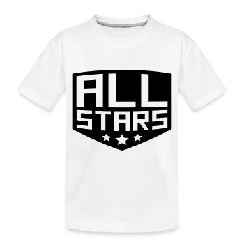 Allstars Rang Abzeichen - Kinder Premium Bio T-Shirt - Weiß - Vorne