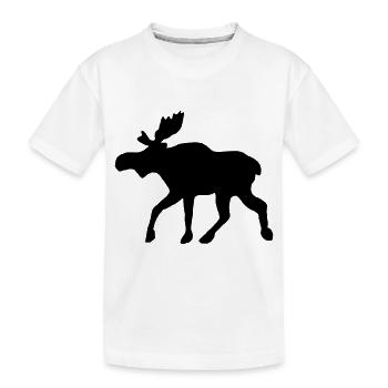 Elch - Kinder Premium Bio T-Shirt - Weiß - Vorne