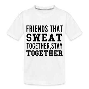 Fitness - Kids' Premium Organic T-Shirt - white - Front