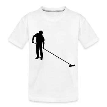 dessin de saunier sel paludier - T-shirt bio Premium Enfant - blanc - Devant