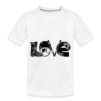 Ski Rider T-Shirts | Apre ski ski area gifts - Kids' Premium Organic T-Shirt - white - Front