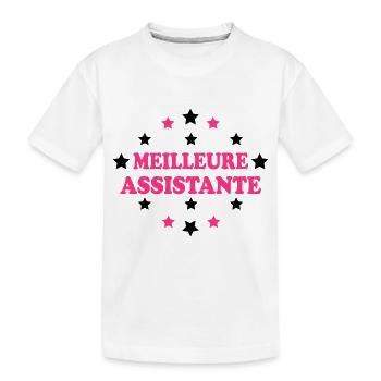 Meilleure assistante - Kids' Premium Organic T-Shirt - white - Front
