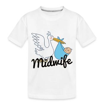 Hebamme | Geburt Geburtshelfer Beruf Geschenkideen - Kinder Premium Bio T-Shirt - Weiß - Vorne