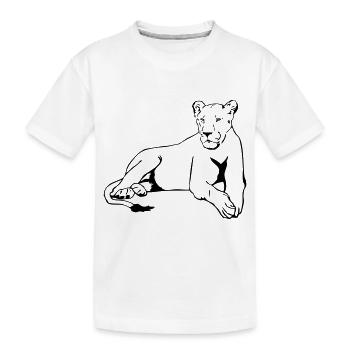Lion - Löwe - Löwin - Kinder Premium Bio T-Shirt - Weiß - Vorne