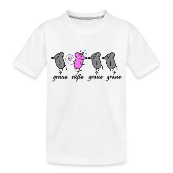 Maus und Mäuse - Kinder Premium Bio T-Shirt - Weiß - Vorne