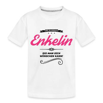 enkelin allerbeste - Kinder Premium Bio T-Shirt - Weiß - Vorne