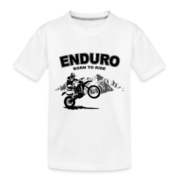 Enduro - Kinder Premium Bio T-Shirt - Weiß - Vorne
