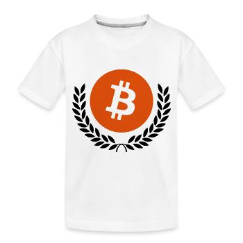 bitcoin - Kids' Premium Organic T-Shirt - white - Front