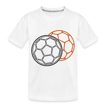 handball bälle - Kinder Premium Bio T-Shirt - Weiß - Vorne