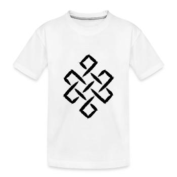 Unendlichkeit Knoten Buddhismus Glück - Kinder Premium Bio T-Shirt - Weiß - Vorne