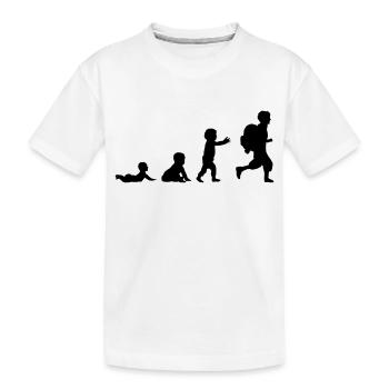 Mensch - Kind Schulanfang - Kinder Premium Bio T-Shirt - Weiß - Vorne