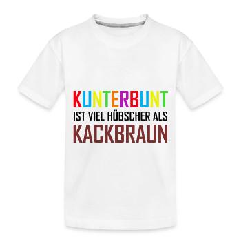 Contre le racisme | Nazis Liens Antifa idées cadeaux - T-shirt bio Premium Enfant - blanc - Devant