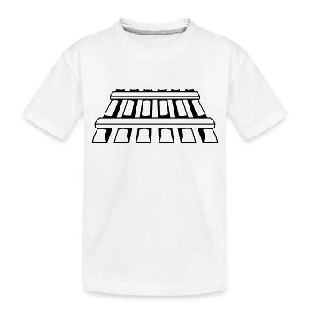 Track rails route - Kids' Premium Organic T-Shirt - white - Front