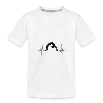 Gymnastique Sport Heartbeat Heartbeat Gift Train - T-shirt bio Premium Enfant - blanc - Devant