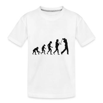 Golfer Evolution Golfspieler Golf evolution - Kinder Premium Bio T-Shirt - Weiß - Vorne