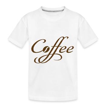 Coffee Kaffee Cafe Skelett Kaffeebohne Geschenk - Kinder Premium Bio T-Shirt - Weiß - Vorne