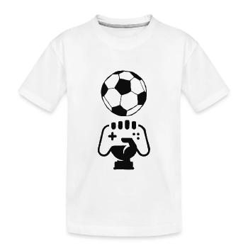 Gamer forever Zocker für immer Spieler Fußball - Kinder Premium Bio T-Shirt - Weiß - Vorne