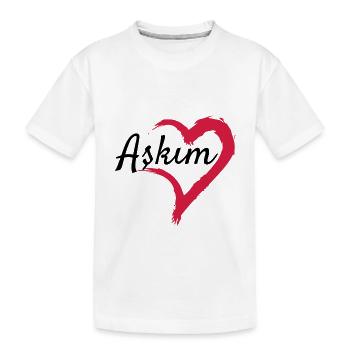 Amour mot idée idée cadeau - T-shirt bio Premium Enfant - blanc - Devant