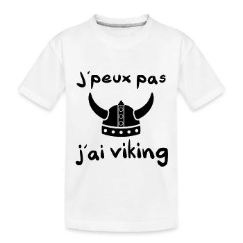 J'peux pas j'ai viking excuse pour voir une serie - T-shirt bio Premium Enfant - blanc - Devant